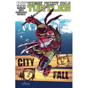 TEENAGE MUTANT NINJA TURTLES 25.  CITY FALL. COVER A. TMNT