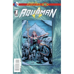 AQUAMAN - FUTURES END 1. 3-D MOTION COVER. DC NEWS 52.