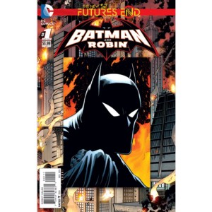 BATMAN AND ROBIN FUTURES END 1. 3-D MOTION COVER. DC NEWS 52.