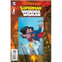 SUPERMAN AND WONDER WOMAN FUTURES END 1. 3-D MOTION COVER. DC NEWS 52.