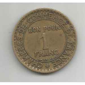 1 FRANC. 1926 CHAMBRE DE COMMERCE. LILLE COLLECTIONS.