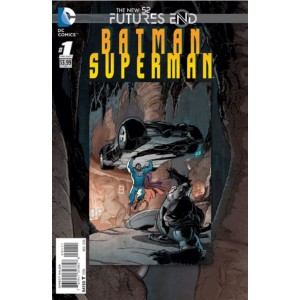 BATMAN AND SUPERMAN FUTURES END 1. 3-D MOTION COVER. DC NEWS 52.
