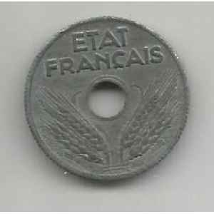 10 CENTIMES. 1943 ÉTAT FRANCAIS PETIT MODULE. LILLE COLLECTIONS.